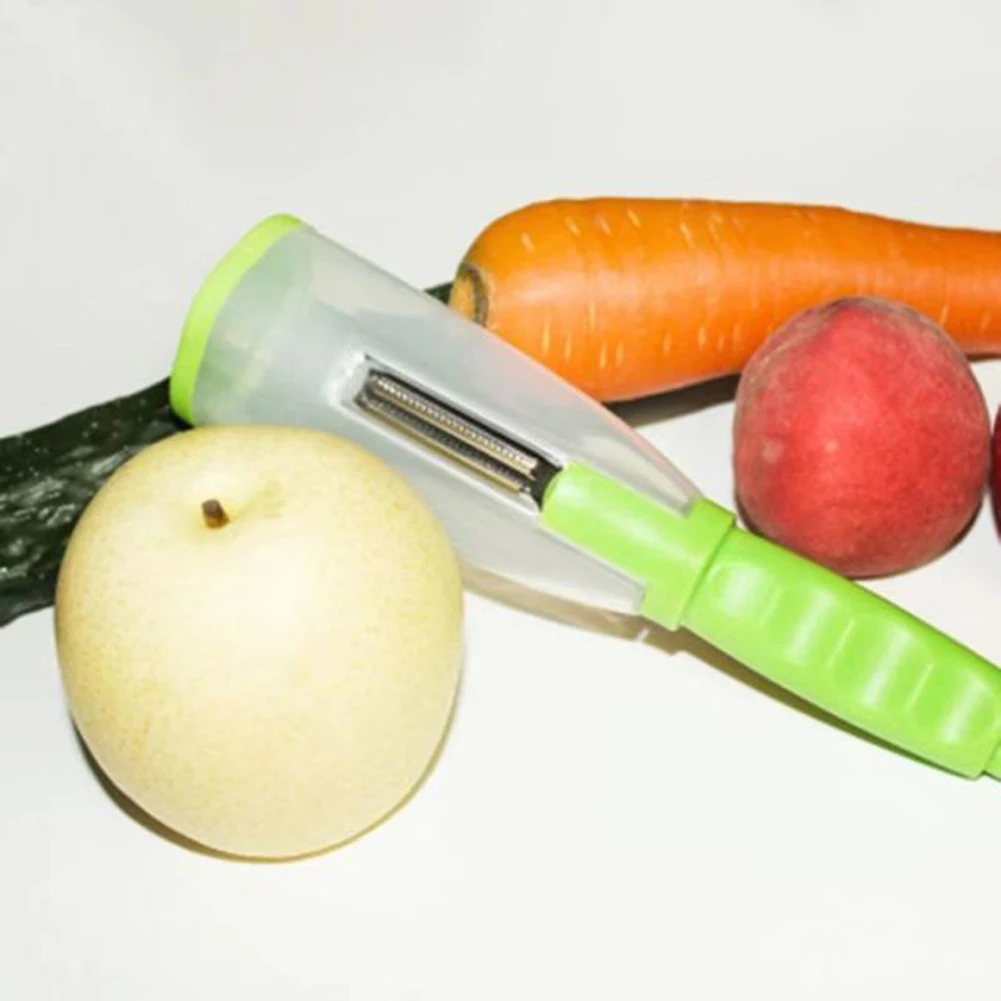 

Peeler With Rubbish Bin Slicer Shredder Peeler Julienne Cutter Multi Stainless Steel Blade Grater Kitchen Accessories Storage