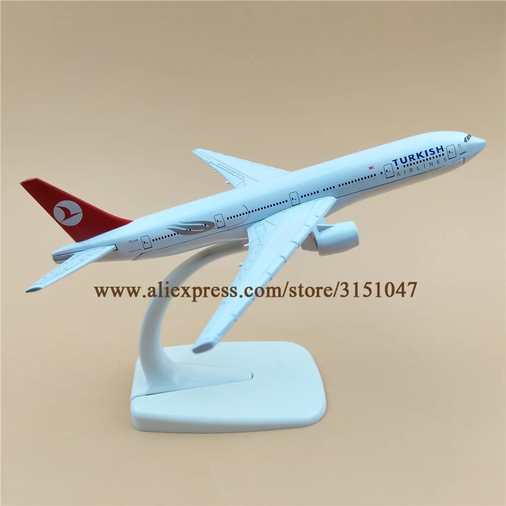 Модель самолета 16 см авиакомпании Турецкие авиалинии B777 модель Боинг 777 из