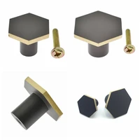 modern brass hexagon kitchen cabinet knobs and pulls drawer dresser cupboard furniture handles 1pack