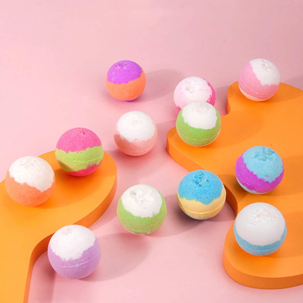 

12pcs Essential Oil Bath Salt Ball Bubble Set Soften Cuticle Bath Bomb for Moisturizing Skin stress Relief Bubble Shower Ball