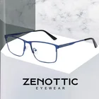ZENOTTIC ультралегкий сплав Квадратные очки оправа для мужчин бизнес стиль оптические очки анти синий луч близорукость очки по рецепту