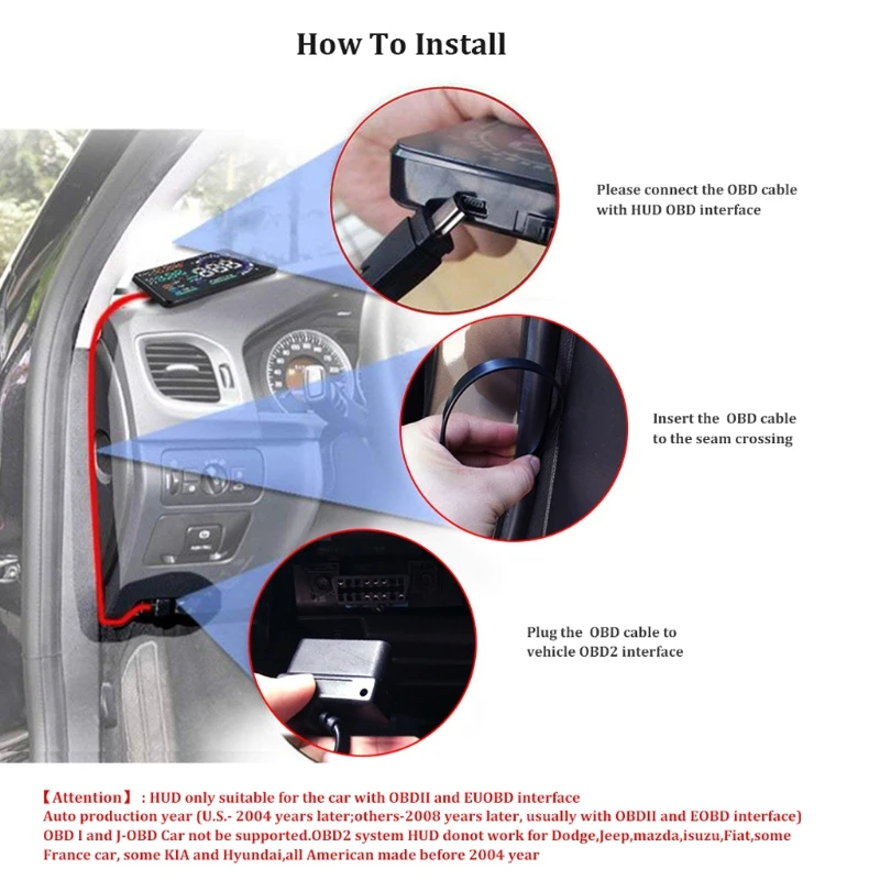 

A8 OBD2 HUD Car Head Up Display 5.5"Windscreen Projector OBD Scanner Speed Fuel Warning Alarm Data Diagnostic Tool
