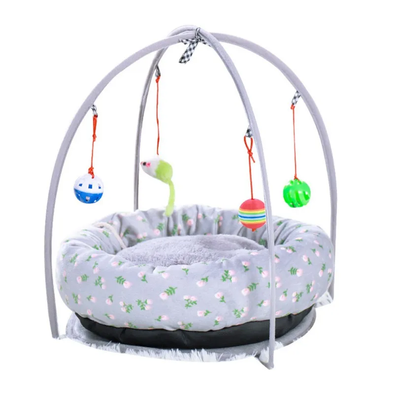 Игровой коврик для кошек для всех сезонов, многофункциональная палатка для кошек, центр деятельности с висящими игрушками для кошек, уличная кровать, Игровая палатка, кровать для кота-любимца