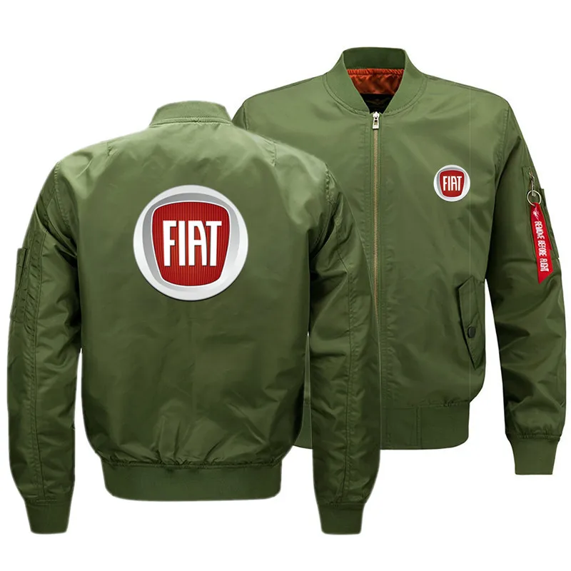 

FIAT car logo men's spring and autumn flight jacket 2021 new military uniform jacket casual zipper jacket men's jacket