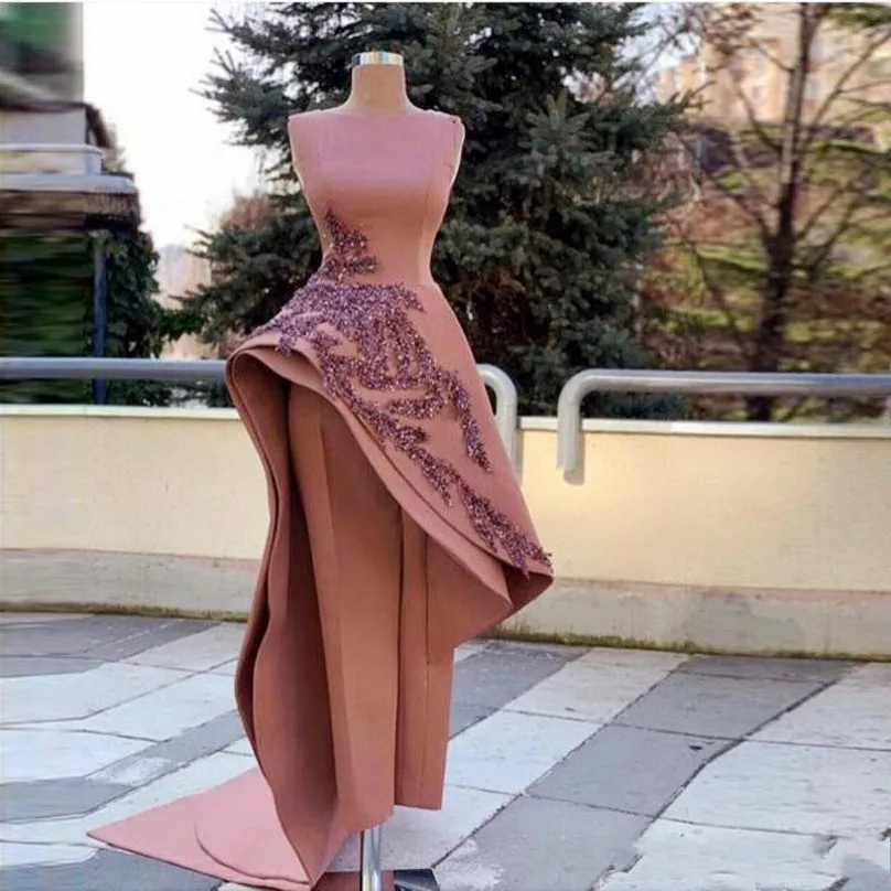 Арабские Вечерние платья Дубая со съемными брюками аппликация блестками женское