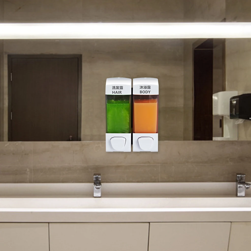 

Soap Dispenser Wall-mount Bath Shampoo Dispenser Liquid Soap Container Bathroom Accessories Foam Dispenser Shower Gel Box