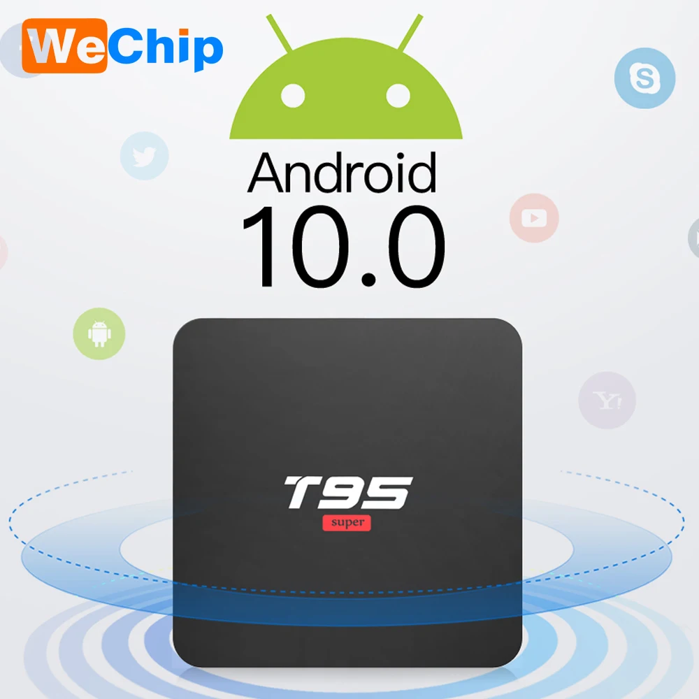 Android 10 Smart tv Box T95 супер Смарт Android tv Box Allwinner H3 GPU G31 2 Гб 16 Гб Wi-Fi беспроводной 4K YouTube HD медиаплеер