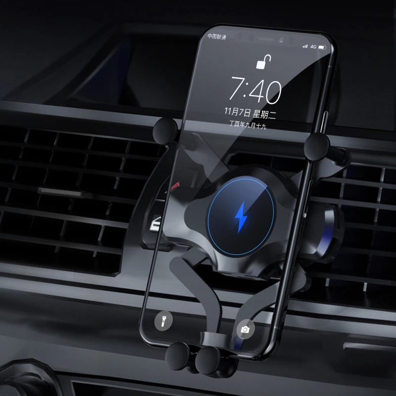 

10W Car Wireless Charger For iPhone 12 11 Pro Max XS XR X Car Gravity Mount For Samsung S21 Note 20 Ultra Charge Phone Holder