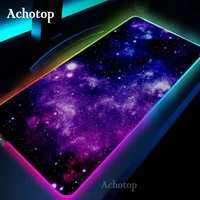 game mousepad rgb blue purple space led game accessories xl computer keyboard carpet pad pc notebook gamer desk mat with bakclit