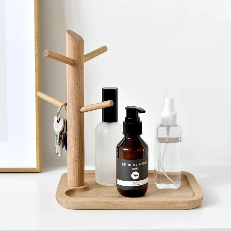 

Подставка для фотографий, деревянная вешалка для хранения украшений, сережек, колец, Настольная полка, украшение для дома и офиса