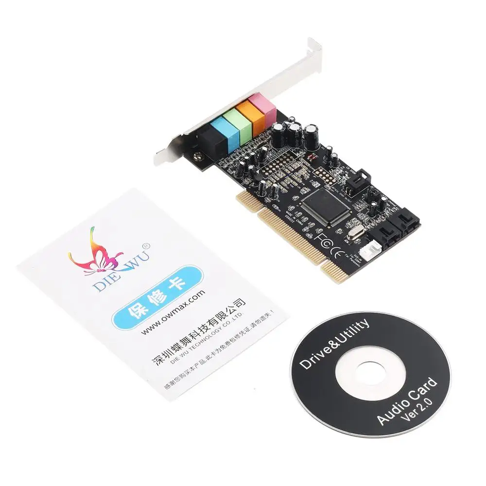 PCI 5.1 звук 5 портов звуковая карта CMI8738 кино стерео объемная Звуковая для семьи и KTV
