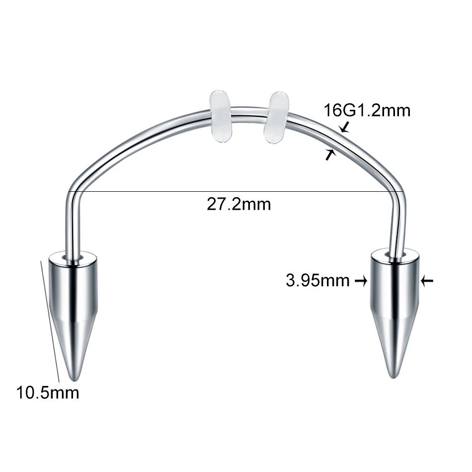 1 шт. кольцо из нержавеющей стали C-образный стержень клыки вампира шип губы обруч