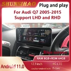 Snapdragon радио android GPS навигация Авторадио для 12,3 дюймов RHD Q7 Q7L 2005-2015 стерео Blu ray carplay + android автомобильный видео плеер