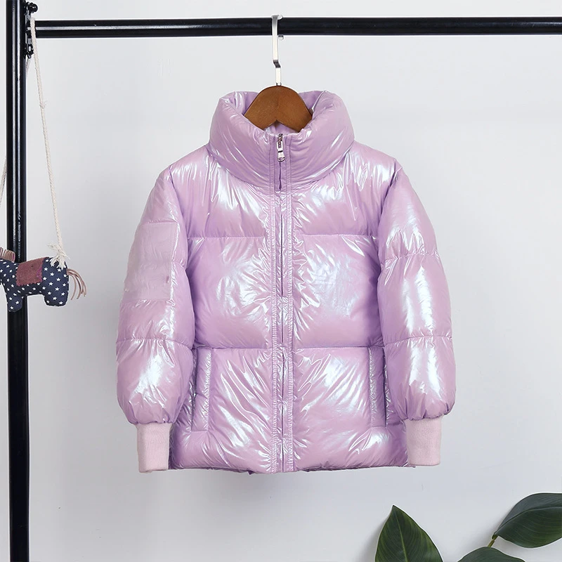 Детские зимние пальто с изображением лотоса для девочек верхняя одежда белый