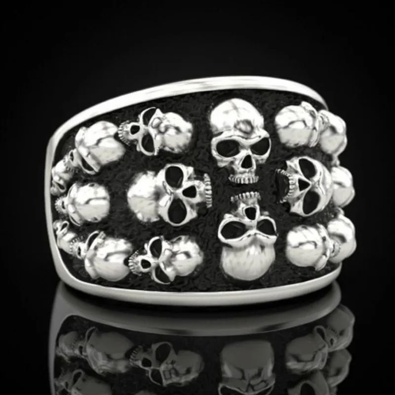 Кольца с черепом для женщин и мужчин стильные панковские украшения в стиле