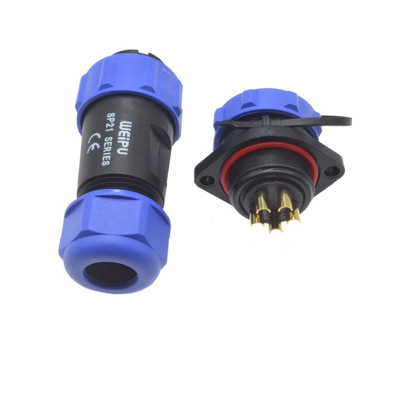 Оригинальный разъем Weipu SP21 2 3 4 5 7 9 12 контактный гнездовой для кабеля IP68 штекер с