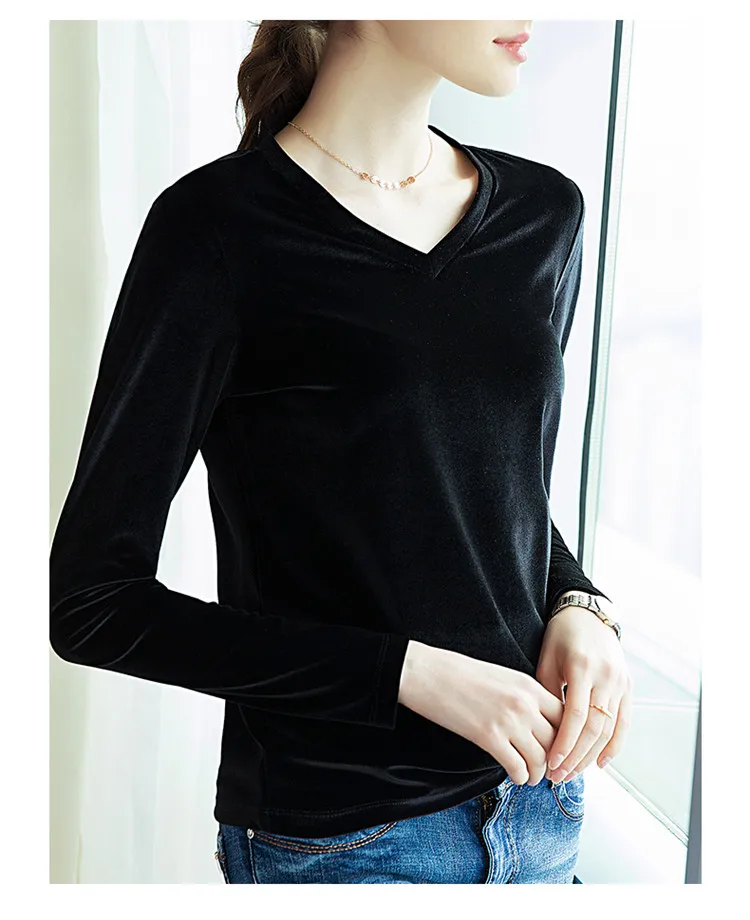 Женская осенняя и зимняя офисная велюровая блузка blusas Элегантная Повседневная Блузка Топы Плюс Размер бархатные рубашки 5XL 6XL 7XL