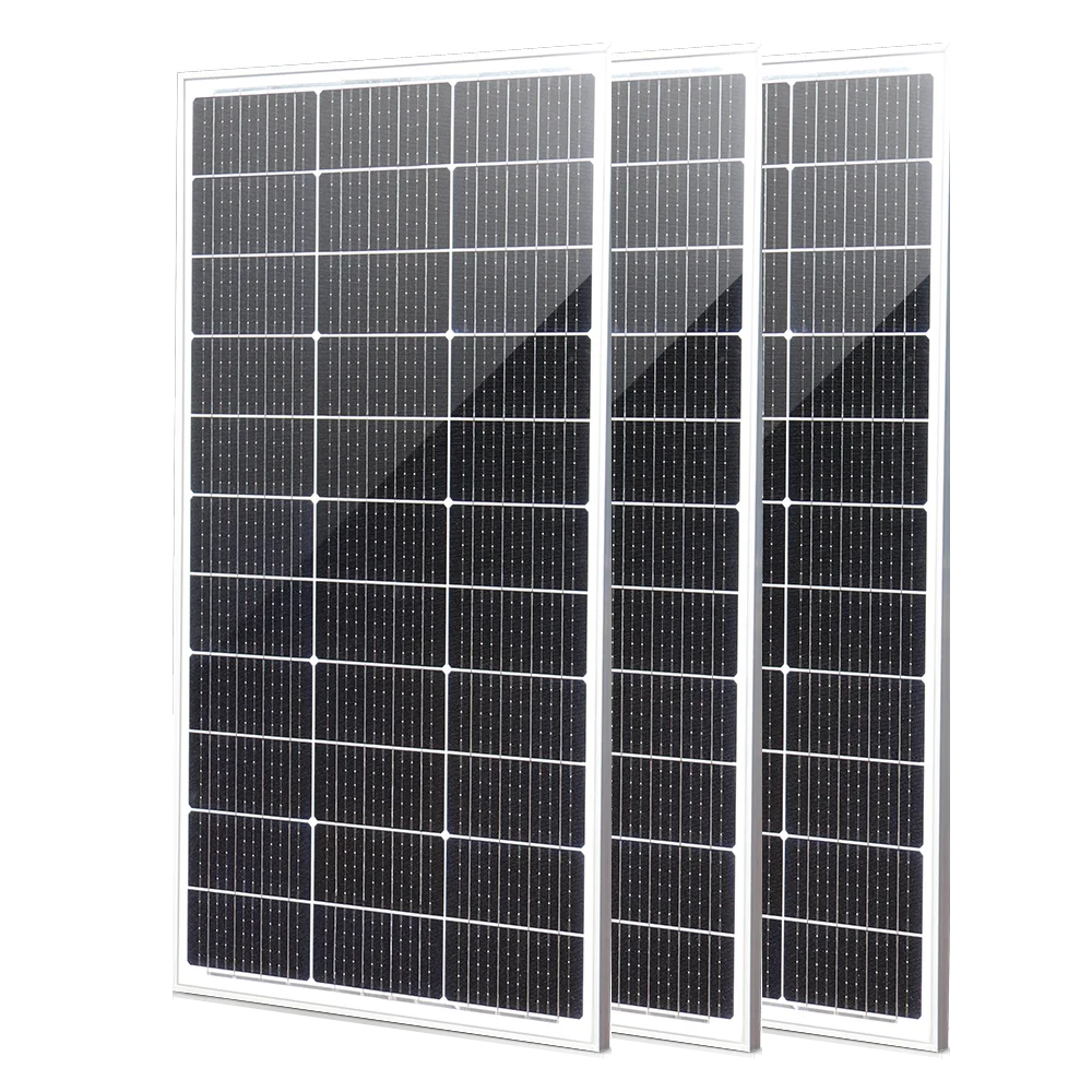 400W 300W 200W Tempered Glass Solar Panel Kit 18V 100W Alumi