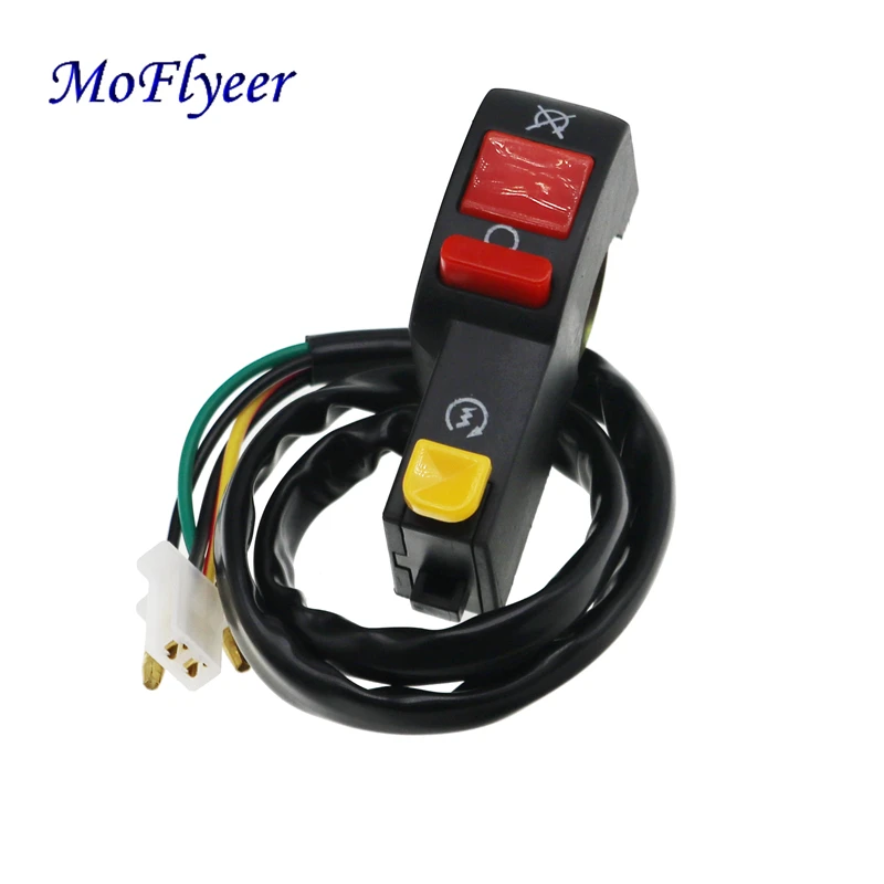 MoFlyeer мотоцикл руль электрический стартер остановка ATV выключатель пламени 4