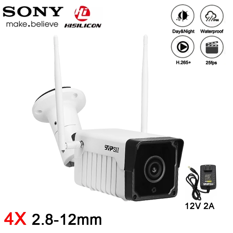 Hi3516C 42 шт. инфракрасный светодиодный H.265 ICsee 25fps 5MP/4MP/3MP/2MP 2.8mm-12mm128G ONVIF аудио Onvif Водонепроницаемая wifi Беспроводная ip-камера