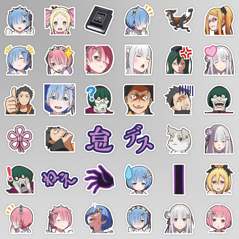 Для выведения токсинов 40 шт Аниме RE:ZERO Стикеры 3 4 см является допустимой милые Emilia
