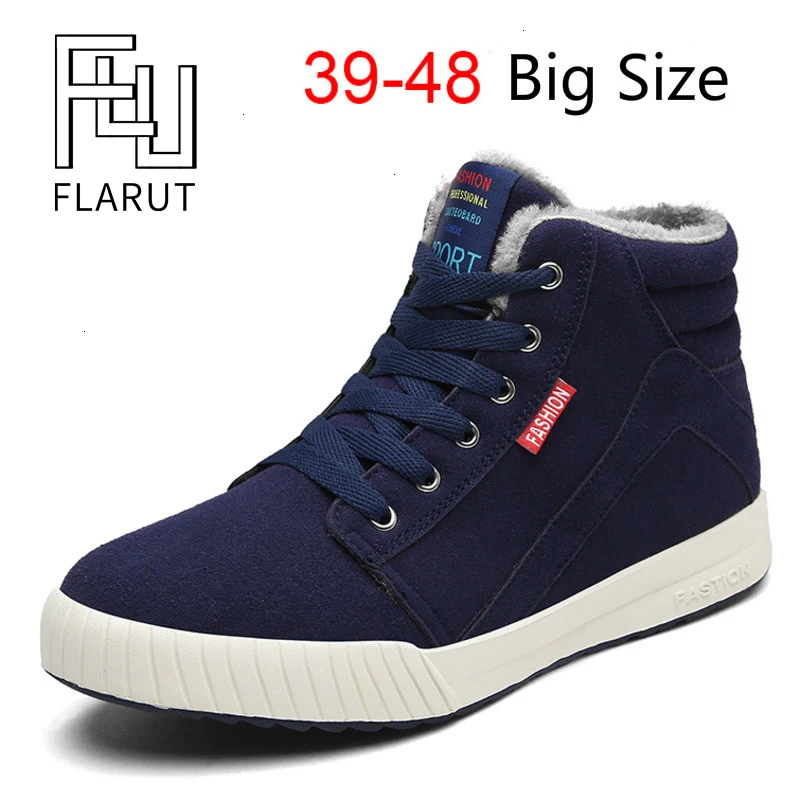 FLARUT Мужская зимняя обувь уличные зимние ботинки Спортивная для бега с мехом