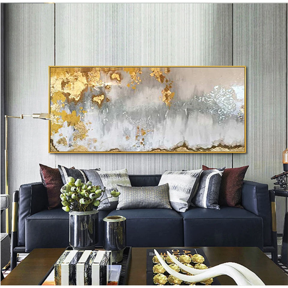 

Big size Handmade diamond painting abstract painting Gold Gray White gorgeous abstract 5d diamond embroidery Painting home Decor