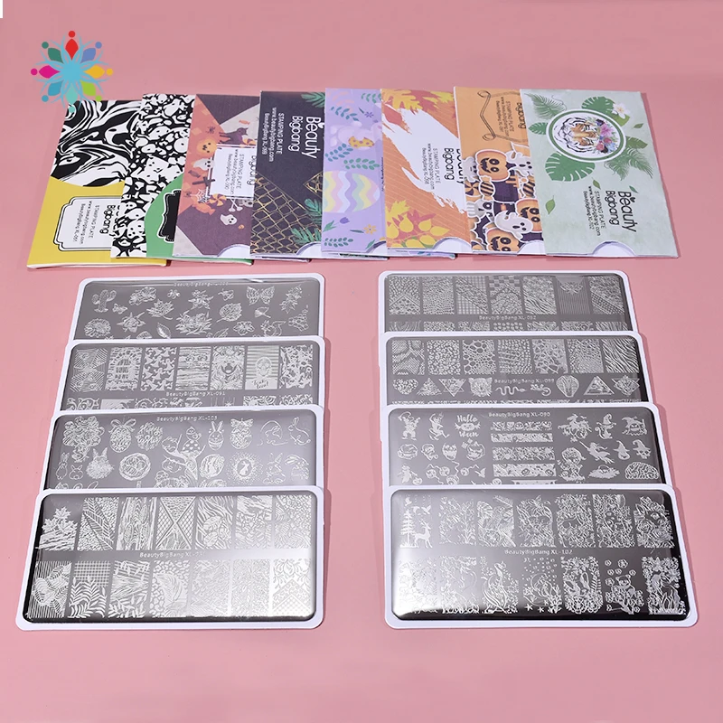 Прямоугольные штамповочные пластины BEAUTYBIGBANG 6*12 см цветок животное смешанный