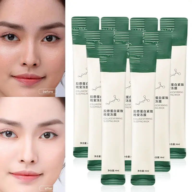 20 Bags Night Collagen Firming Sleeping Mask Jelly No Wash Deep Moisturizing Gel |