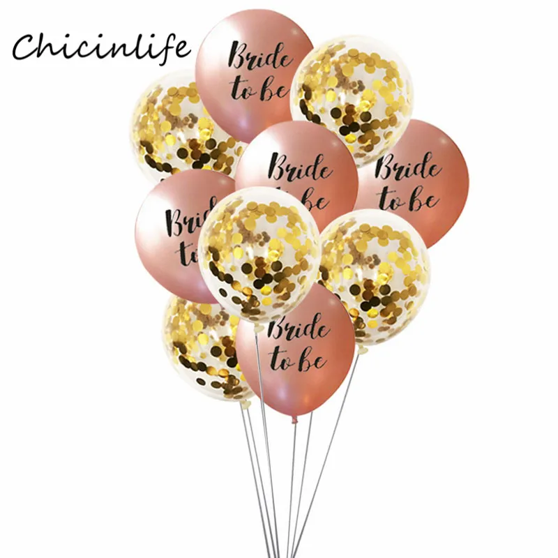 Bride to be A Chicinlife латексные воздушные шары для невесты из розового золота в форме сердца и звезды, девичник, украшение для свадебной вечеринки - Цвет: Bride to be A