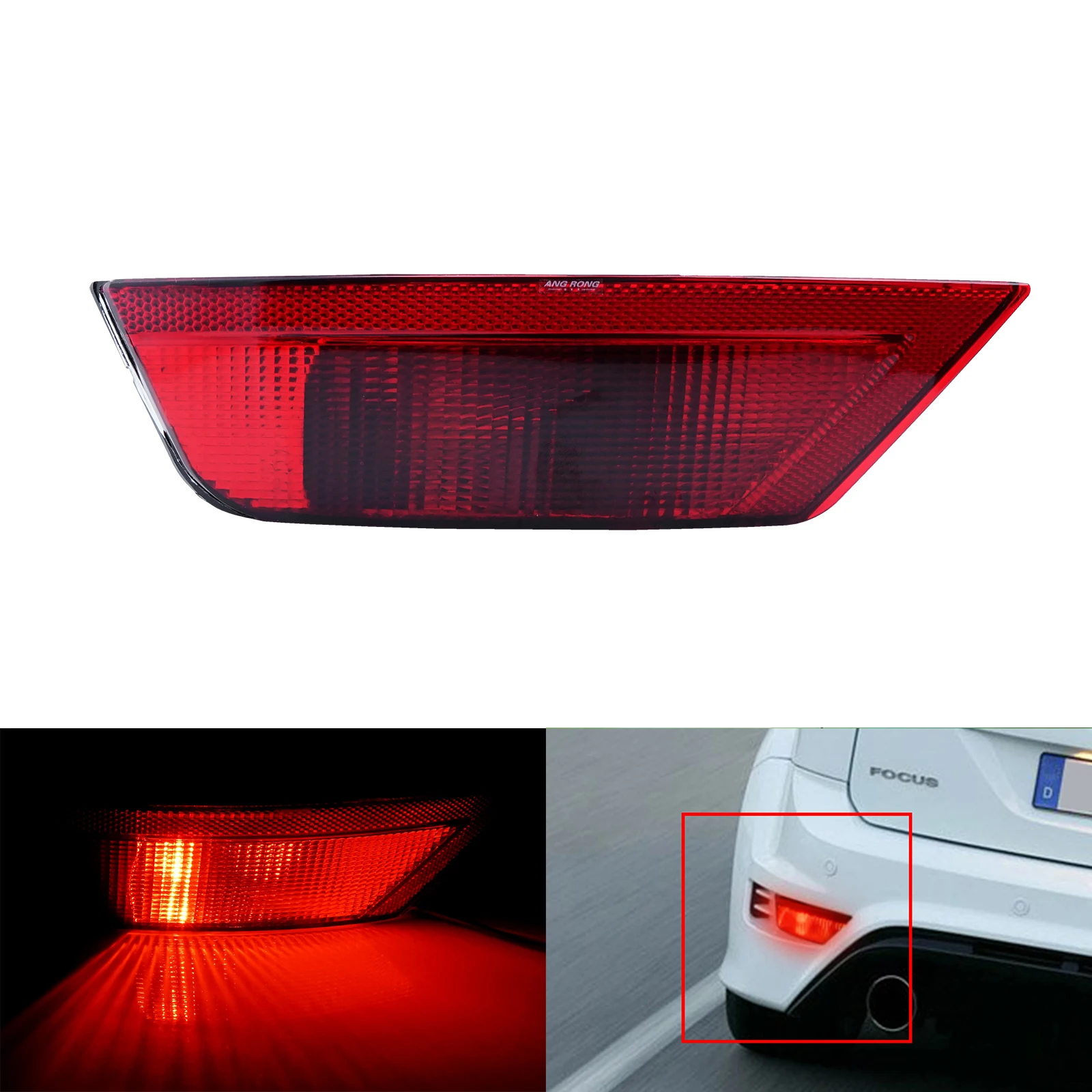 ANGRONG 1x левый задний бампер отражатель свет N/S Новый для Ford Focus MK II Kuga 2008 2012|Фара авто