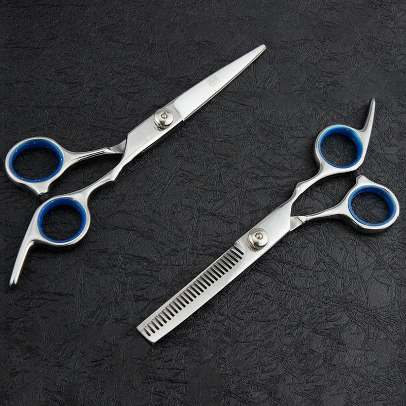 

Salon Barber 6 inch Hair Scissors Set Hair Cutting Salon Scissor Makas Thinning Regular Flat Teeth Blades Hairdressing Scissors