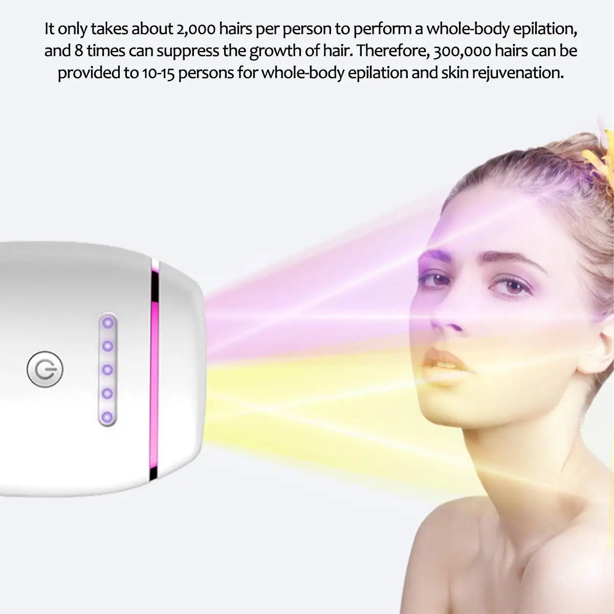 

300000 flashes Laser Epilator Photoepilator IPL Painless laser hair removal Machine Facial Private Parts body Shaving Portable