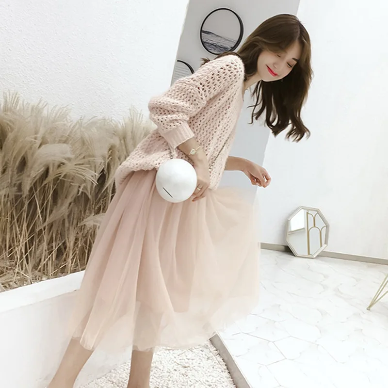 [Низкая цена] сетчатый красный женский костюм из двух предметов элегантное