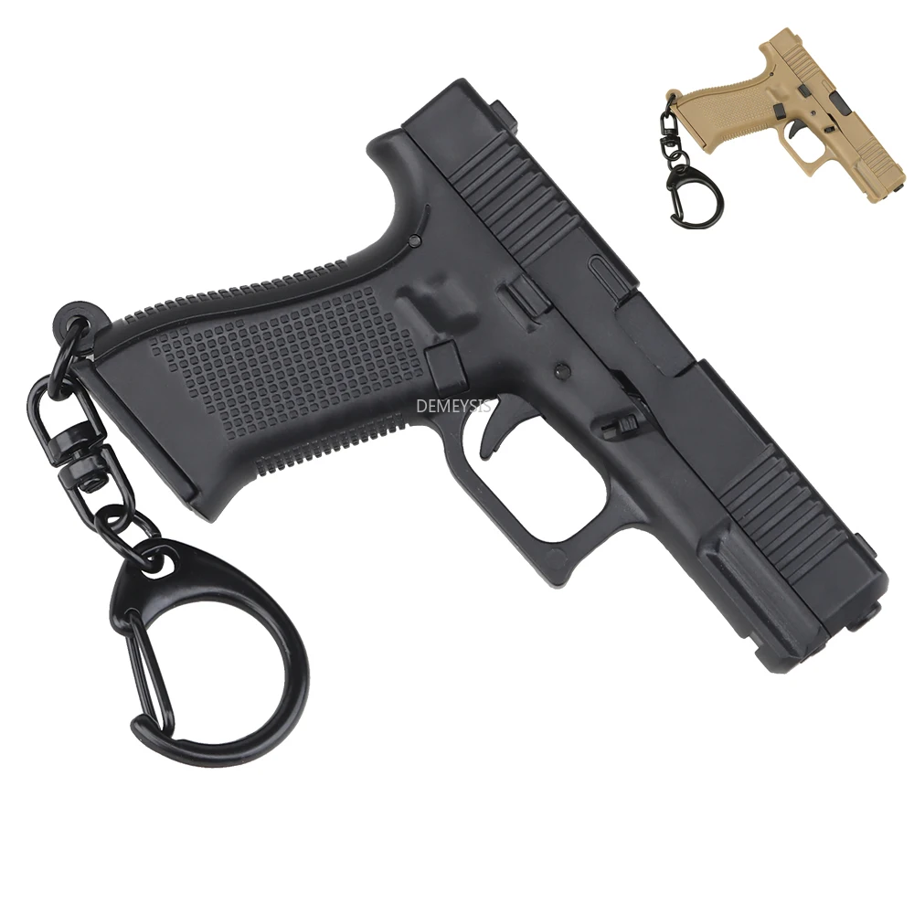 

Tactical Pistol Shape Keychain Mini Portable Decorations Detachable G-45 Gun Weapon Keyring Key Chain Ring