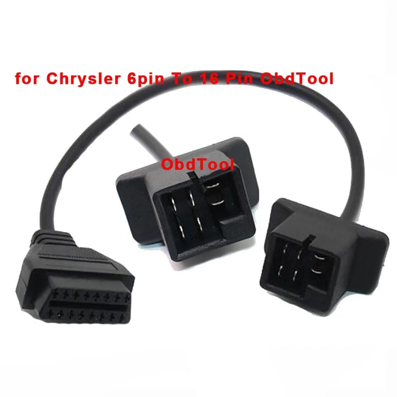 OBDTOOL для Chrysler 6pin 16Pin кабель OBD II диагностический Интерфейс 6Pin OBD2 16 Pin адаптер