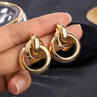 womens earrings gold unusual hoop earrings for women korean vintage geometry metal earrings 2021 trendy fashion female jewelry