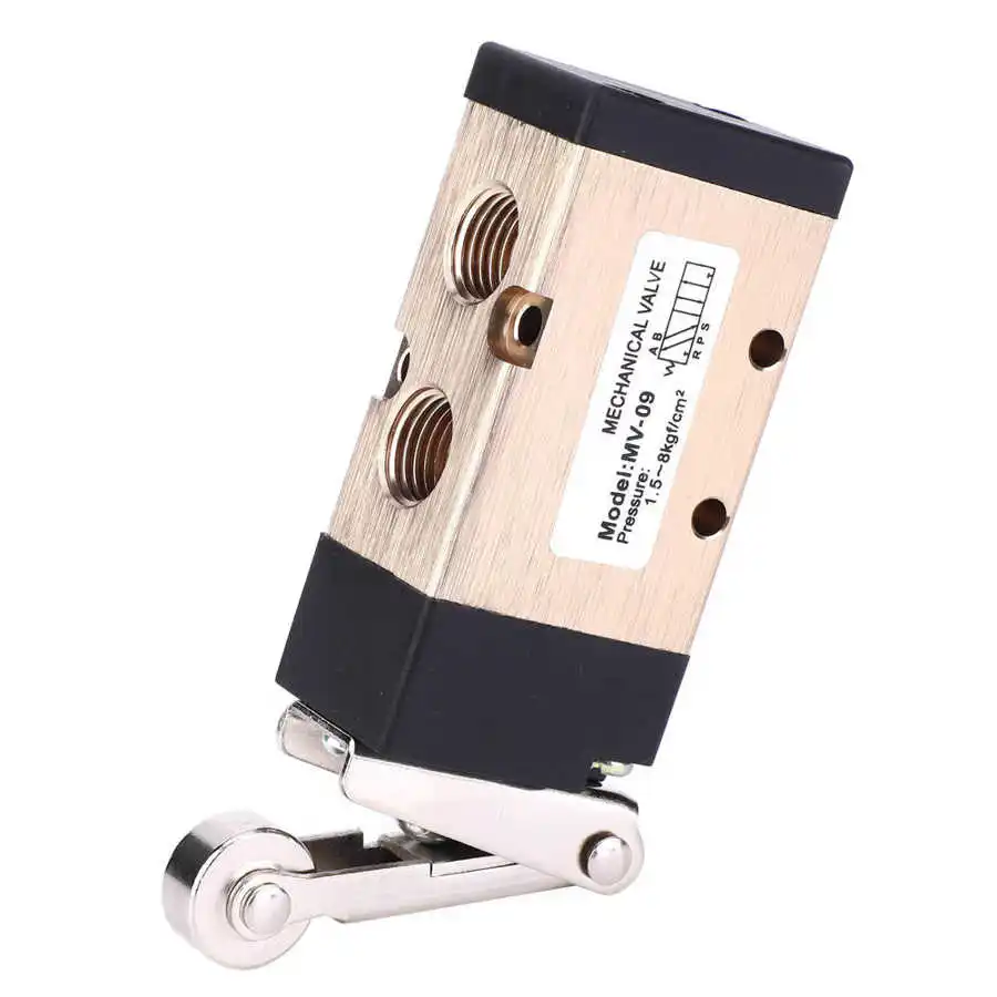 Пневматический 2 положения 5Way роликовый рычаг Механический клапан MV-09 1/4in PT