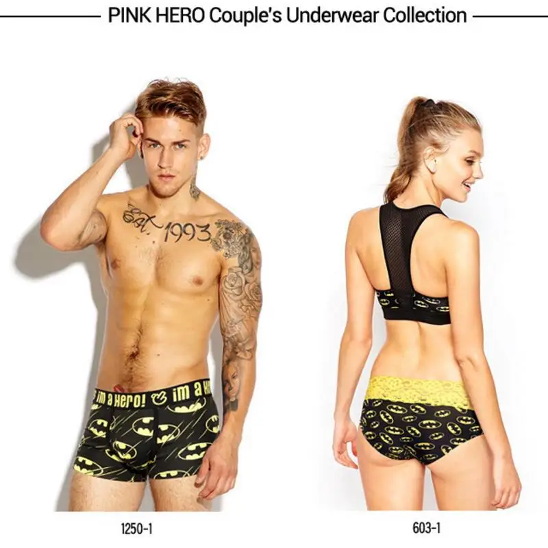 Боксеры PINK HERO для мужчин и женщин брендовые шорты боксеры с мультяшным принтом