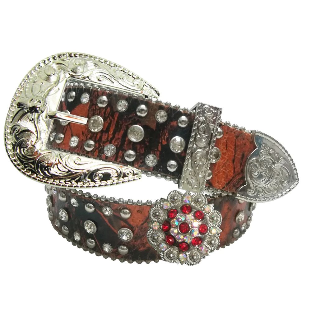 Подсолнух Conchos оранжевый Камуфляж дикая Западная пастушка сетчатая цепь коньки горный хрусталь пояс