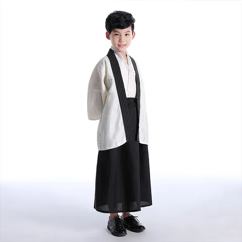 Детское кимоно для мальчиков, Традиционная японская одежда самурая, хаори, азиатская одежда для косплея, детский танцевальный костюм в японском стиле, юката