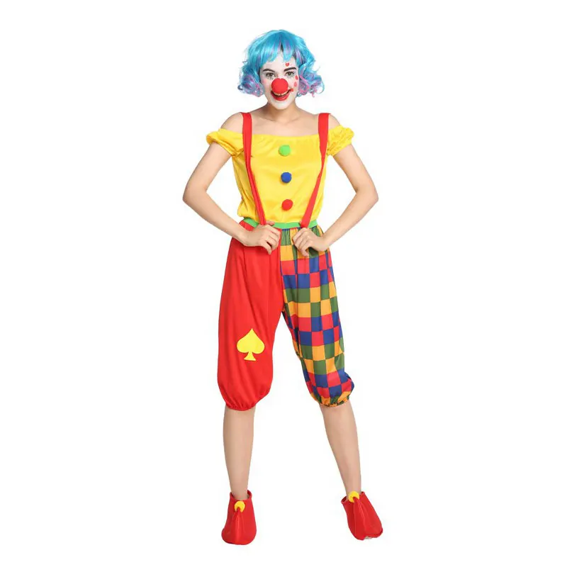 Adult Women Teens Funny Bib Lantern Pants Circus Clown Costumes Halloween Purim Carnival Masquerade Mardi Gras Party Outfit |