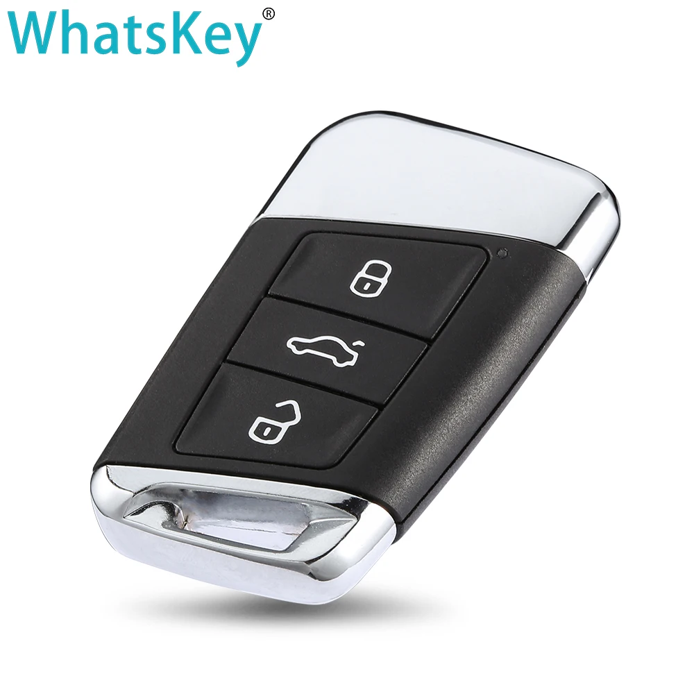 Чехол для автомобильного ключа WhatsKey 3 кнопки Volkswagen VW Passat B8 Magotan MQB Skoda A7 вариант