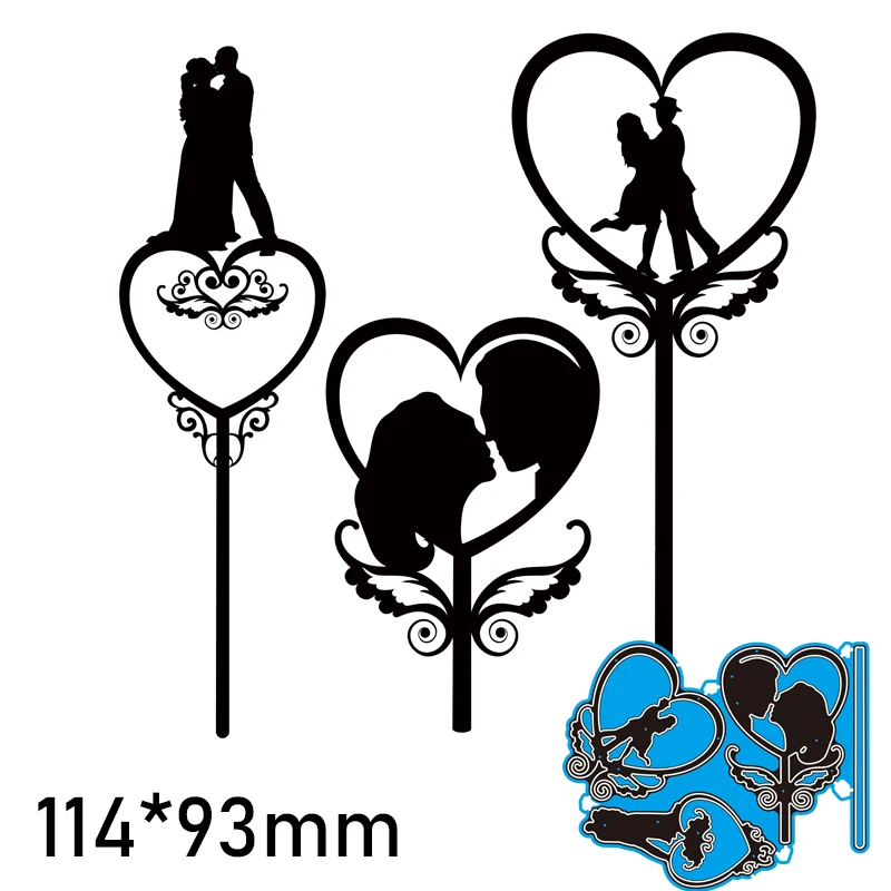 Пресс-формы для мужчин и женщин металлические трафареты в форме сердца