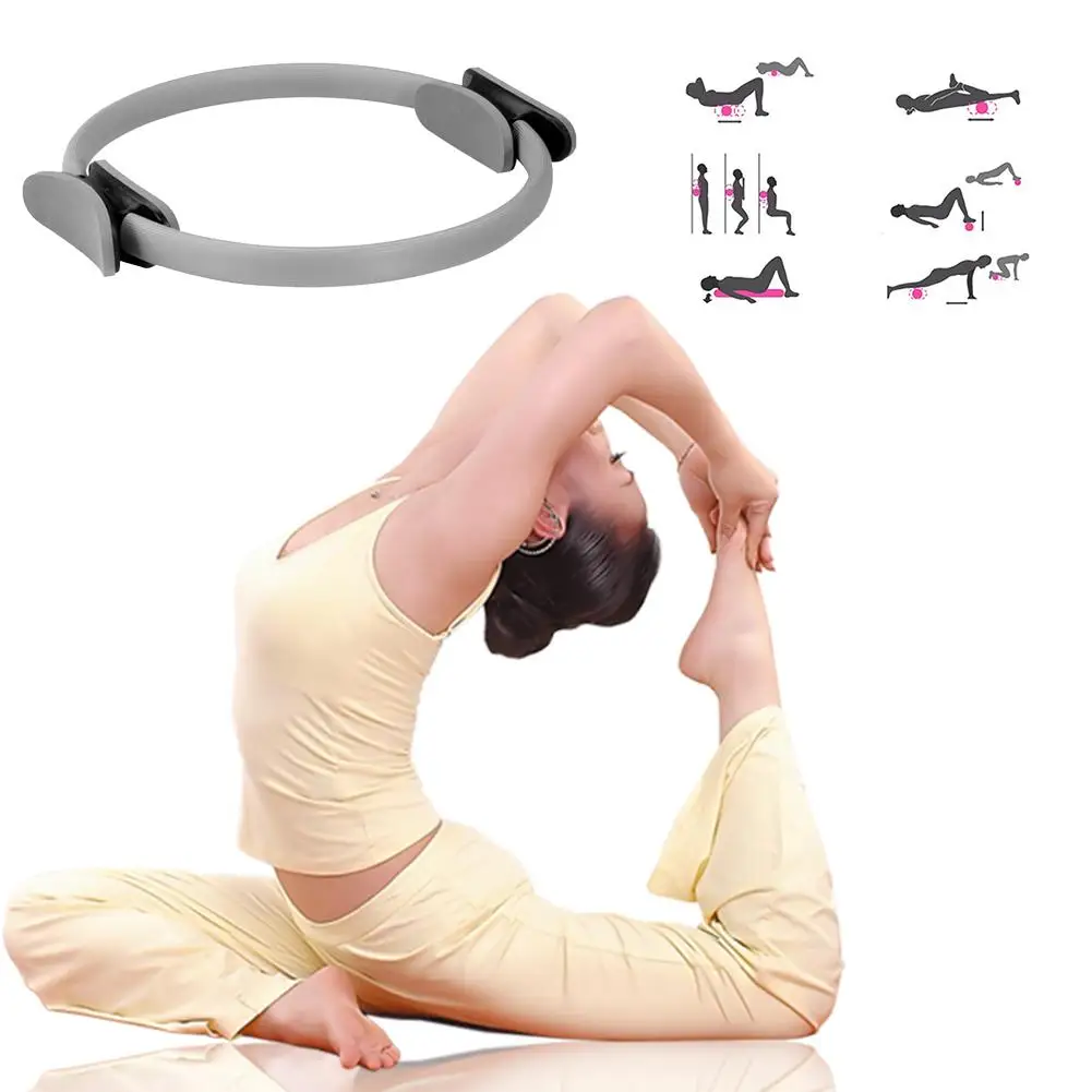 

Dropshipping Yoga Magic Circle Durable PP Dual Grip Pilates Ring for Muscles Body Exercise Fitness Shaping Yoga Tools Supplies