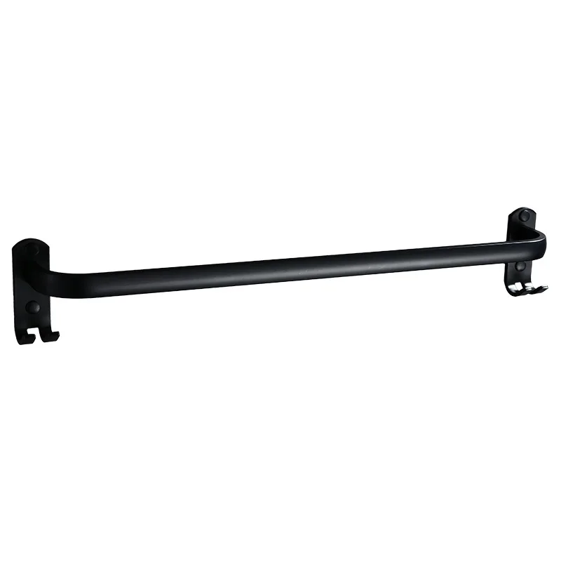 Настенная черная вешалка для полотенец в ванную комнату алюминиевая туалете с