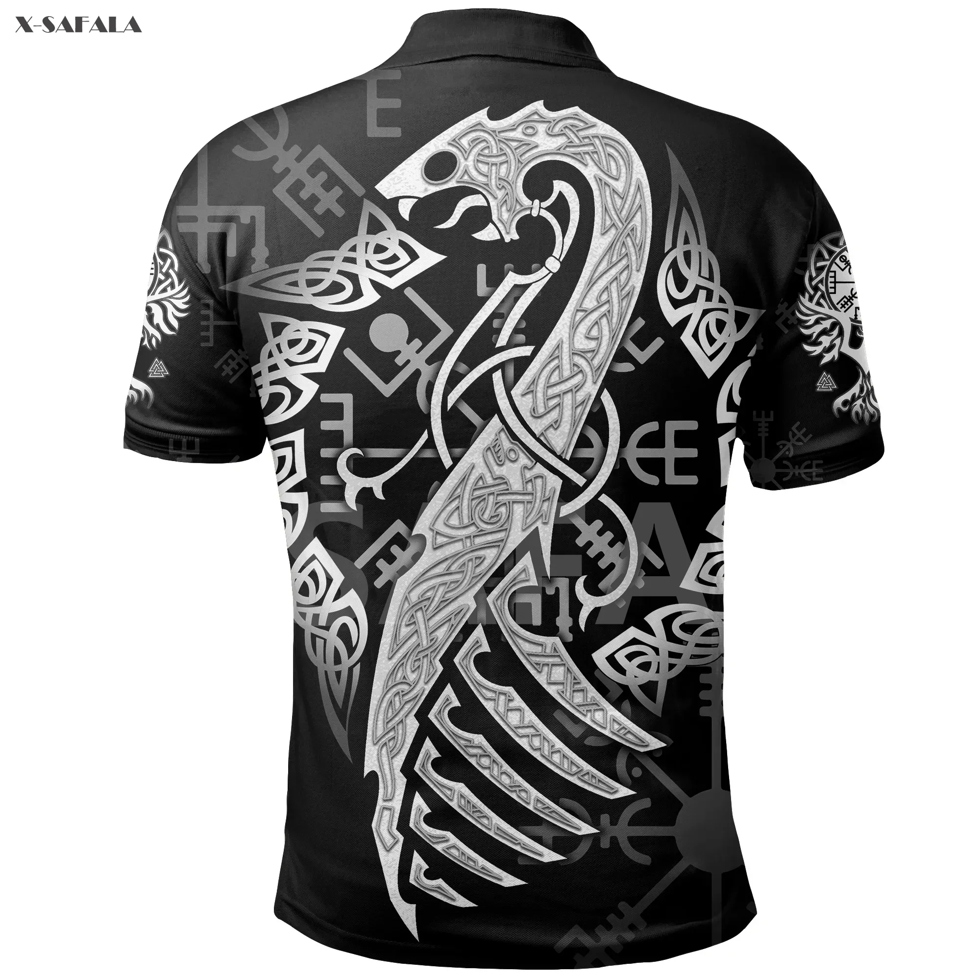 

Wolf Inspired Viking Phoenix Celtics Floki 3D Full Printed Men Women Thin Polo Shirt Collar Short Sleeve Street Wear Casual Tee