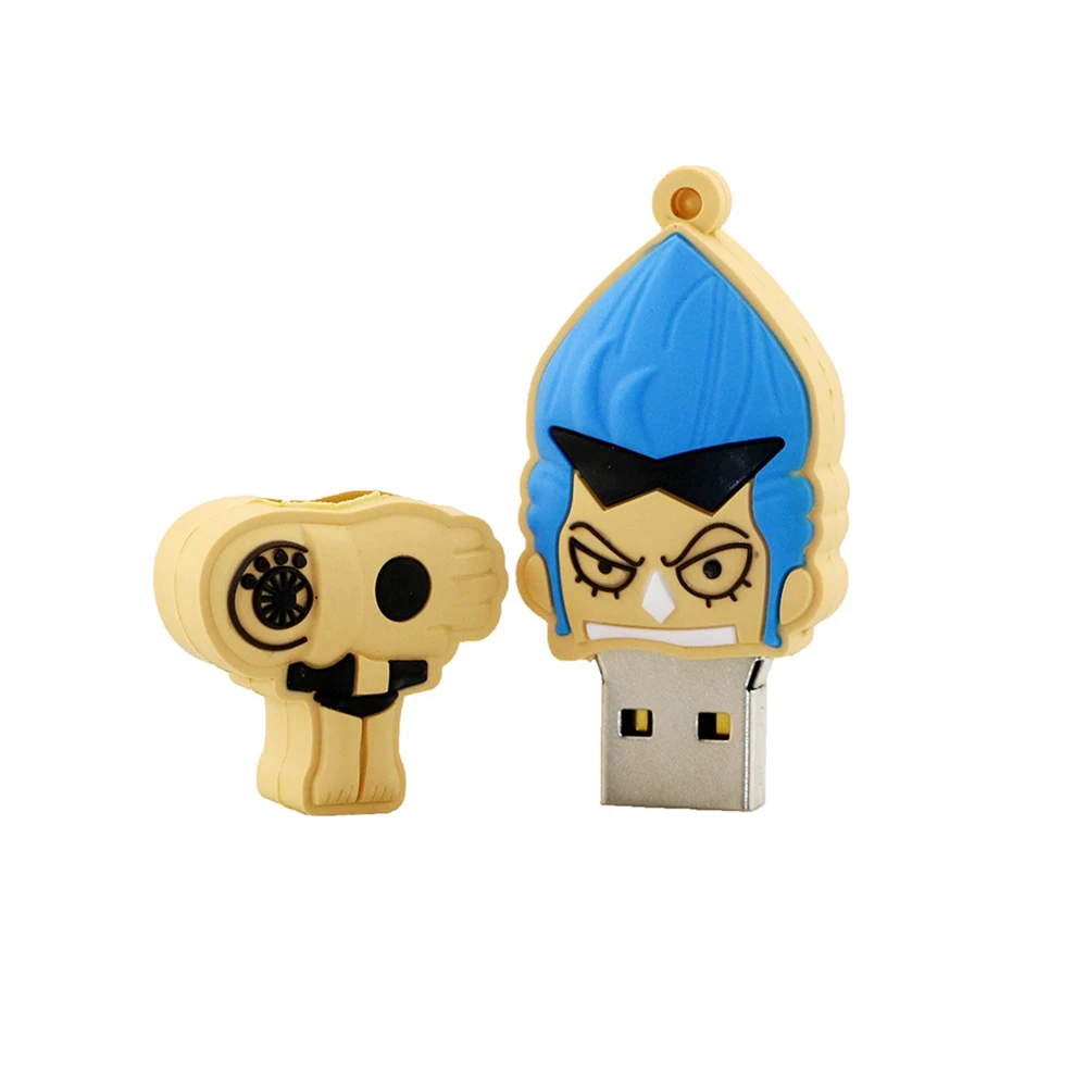 Флеш-накопитель, одна штука, 64 ГБ, USB флеш-накопитель, 128 ГБ, USB 2,0, мультфильм, Луффи Зоро, 16 ГБ, флеш-накопитель, 32 ГБ, флешка, 8 ГБ, карта памяти, диск