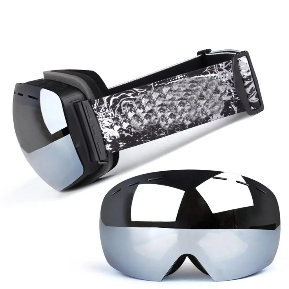 Ski Snowboard Snow Goggles For Otg Design For Men Women With Spherical Detachable Lens Uv Protection Anti-fog
