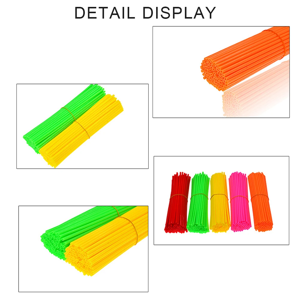 

Motorcycle Accessories 72 Pcs Universal Spoke Skins Covers 17 cm/6.7" Dirt Bikes Wheel Spoke Decoration Protection Cover